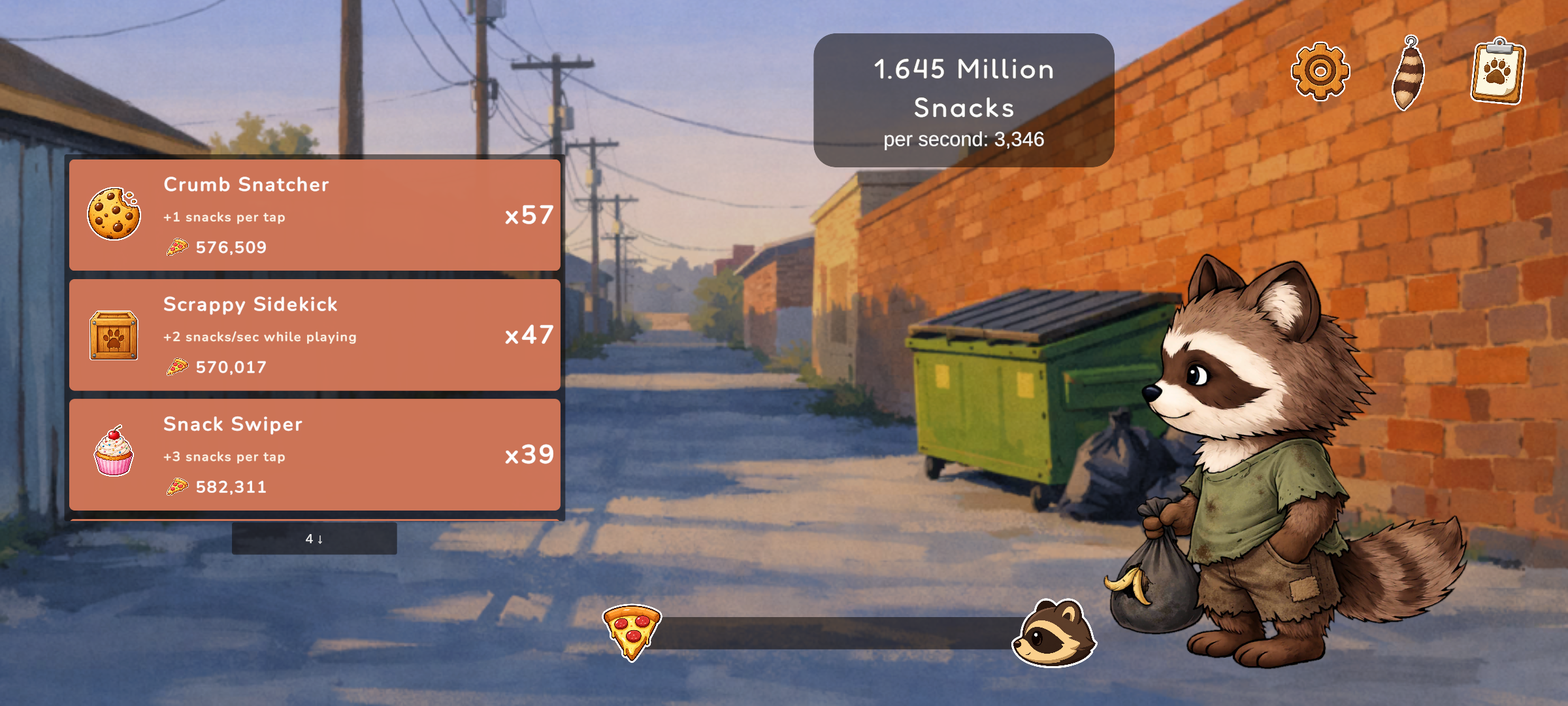 Hungry Raccoon Clicker Screenshot 1